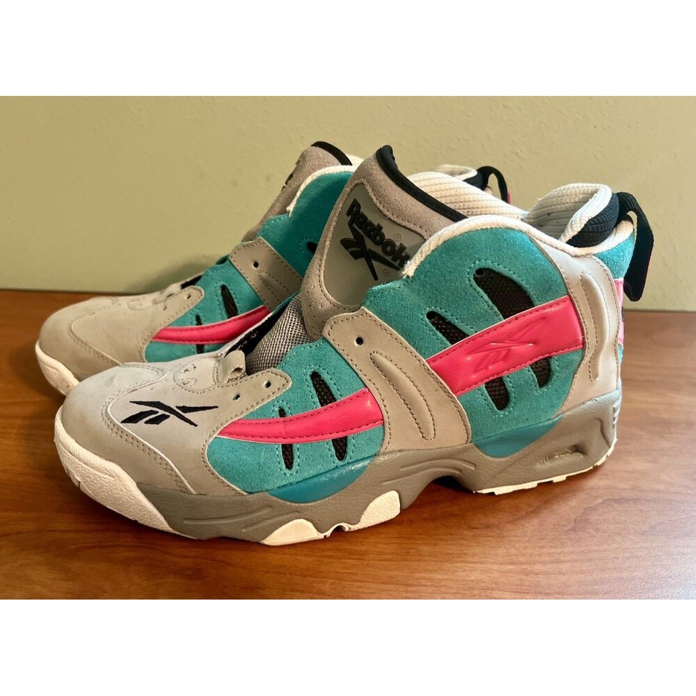 Reebok Rail San Antonio Spurs Tin Gray Teal Pink Glenn Robinson Mens 8 M40338
